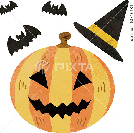 ハロウィン 秋 かぼちゃ おばけ 水彩 イラスト素材のイラスト素材
