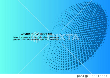 Blue background with dots. Abstract background with halftone dots design. Vector illustration. 68316663