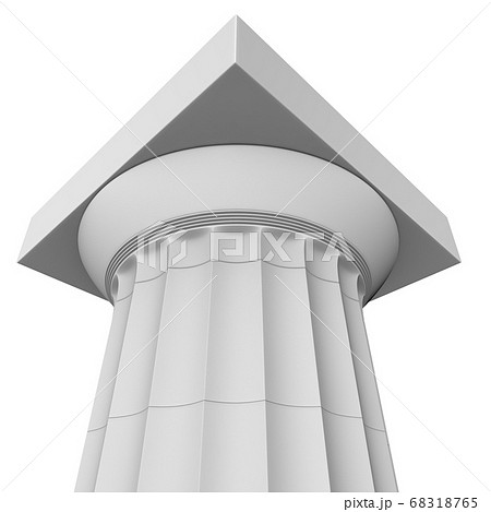 3d render of greek parthenon column over white 3d render of greek parthenon column over white 68318765
