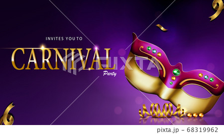 carnival party banner design golden mask carnival party banner design golden mask 68319962