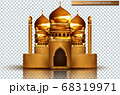 mosque building realistic d design isolated with transparent background 68319971