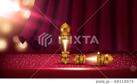 red curtain at theater hall for show sign theatre stage  68319974