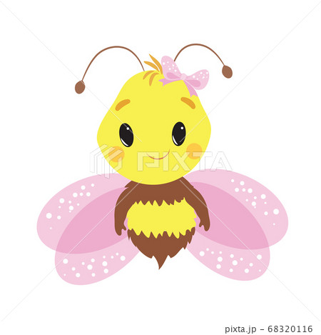 Cute Little Bee Vector Illustration 68320116