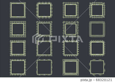 Elegant Lace Borders Frames laser cut 68320121
