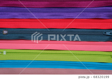 Colorful zipper for sewing and arrange as a background Colorful zipper for sewing and arrange as a background 68320199