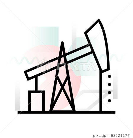 Concept icon of oil and gas production with 68321177