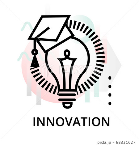 Innovation Icon On Abstract Backgroundのイラスト素材