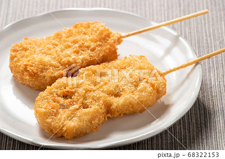 串カツ 串揚げ レンコン の写真素材