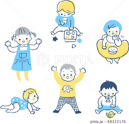 数人の赤ちゃん　セット 68322176