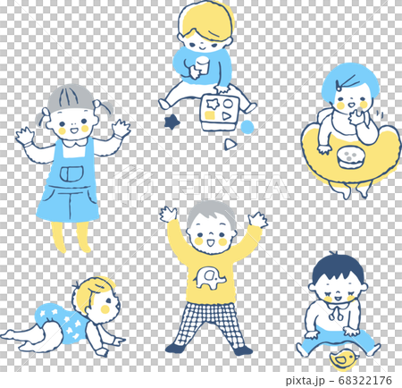 数人の赤ちゃん　セット 68322176