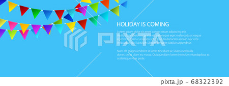 Bunting flags on blue background 68322392