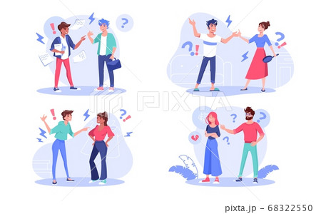 Evil angry aggressive people character arguing set Evil angry aggressive people character arguing set 68322550