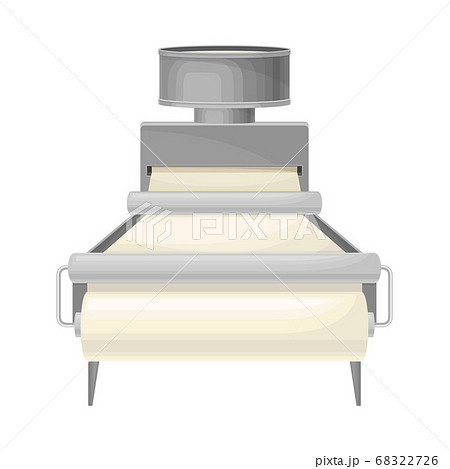 Paper Production and Recycling with Raw Material Calendering and Rolling into Rolls Vector Illustration 68322726