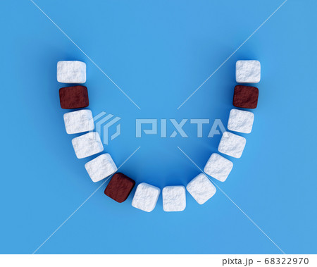 Teeth from sugar cubes Teeth from sugar cubes 68322970