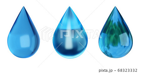 Water drops isolated on white 68323332
