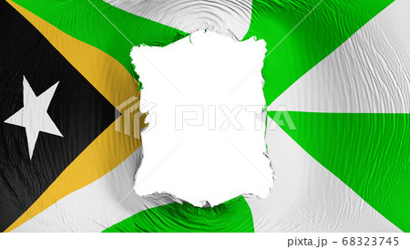 Square hole in the Dili flag Square hole in the Dili flag 68323745