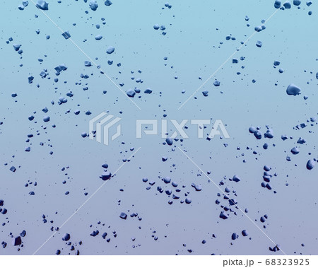 Rocks and debris flying through sky, 3d render 68323925