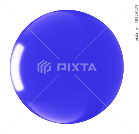 a glass sphere with reflection, blue sphere, 3d 68324023