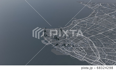 Kuwait city 3d map. 68324298