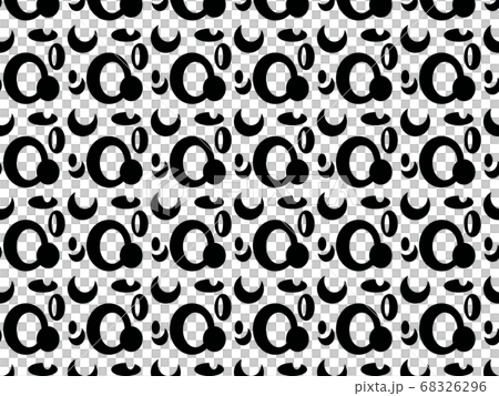 黑色圓圈花紋素材 68326296