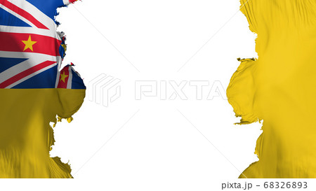 Blasted Niue flag Blasted Niue flag 68326893