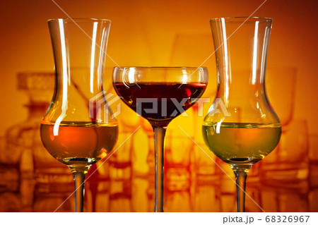 Glasses with liquor Glasses with liquor 68326967