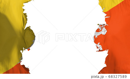 Blasted Bhutan flag Blasted Bhutan flag 68327589