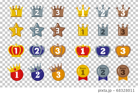 Ranking medal crown star ranking rank one point... - Stock Illustration ...