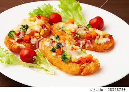 焼きチーズのハッシュポテト 68328733