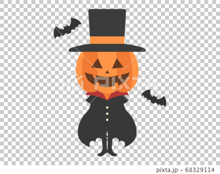 Pumpkin ghost illustration 68329114