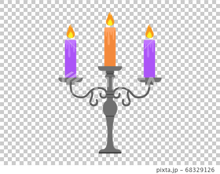 キャンドルとロウソク立てのイラスト 68329126