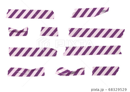 Vector washi tape stripes set, wrinkled and folded 68329529