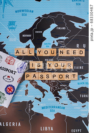 Concept of visa-free regime in europe. Concept of visa-free regime in europe. 68330467