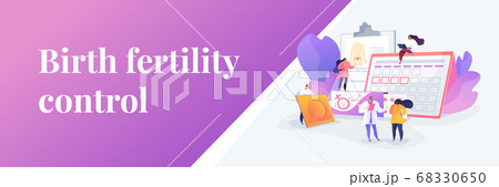 Female contraceptives concept banner header 68330650