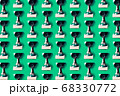 Winner cup on bright turquoise background pattern 68330772