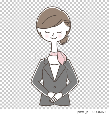 お辞儀する女性 68336075