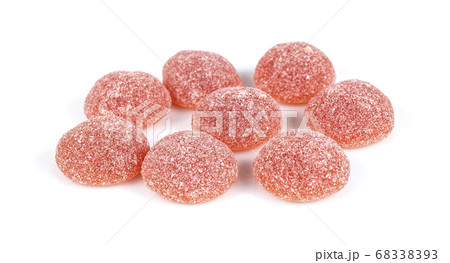 jelly sugar candies isolated on white background 68338393