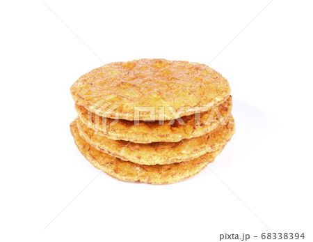 Japanese rice crackers isolated on white 68338394