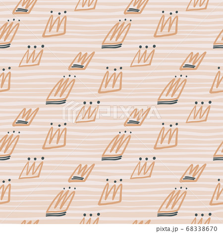 Pastel tones seamless pattern with orange 68338670