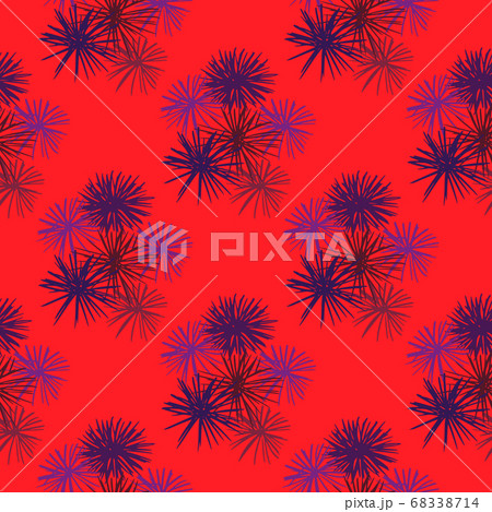 Bright seamless pattern with tropical sea urchins. Bright seamless pattern with tropical sea urchins. 68338714