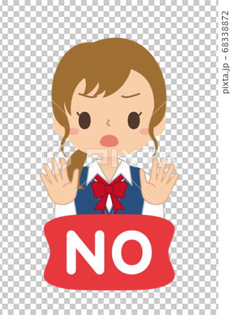 給沒有標誌的女孩的插圖高中和初中學生的插圖 68338872