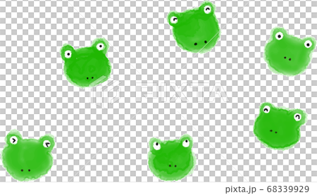 Frog face illustration set Frog face illustration set 68339929