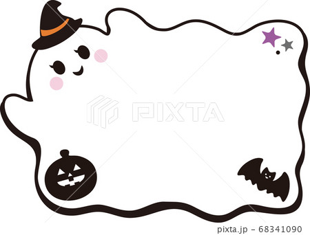 ハロウィン　おばけ　フレーム　コピースペース　イラスト素材 68341090