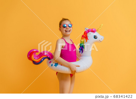 Happy child wearing swimsuit Happy child wearing swimsuit 68341422