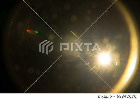 Abstract Natural Sun flare on the black Abstract Natural Sun flare on the black 68342070