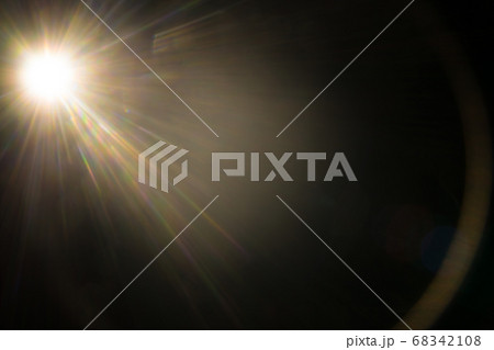 Abstract Natural Sun flare on the black Abstract Natural Sun flare on the black 68342108