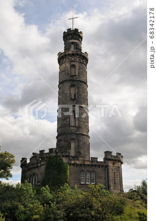 イギリス、エジンバラ、カールトン・ヒル、ネルソン・モニュメント イギリス、エジンバラ、カールトン・ヒル、ネルソン・モニュメント 68342178