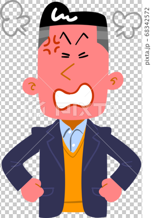 Upper body of a man in a furious jacket 68342572