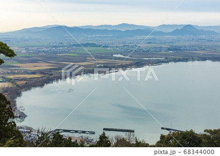 【滋賀県】近江八幡 長明寺からの琵琶湖 68344000
