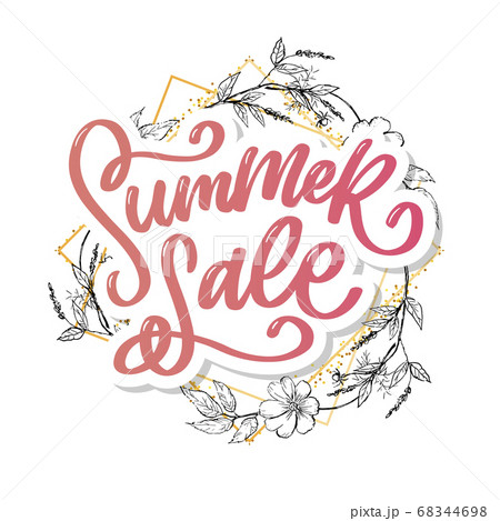 Trendy floral vector template. Summer flowers and Trendy floral vector template. Summer flowers and 68344698